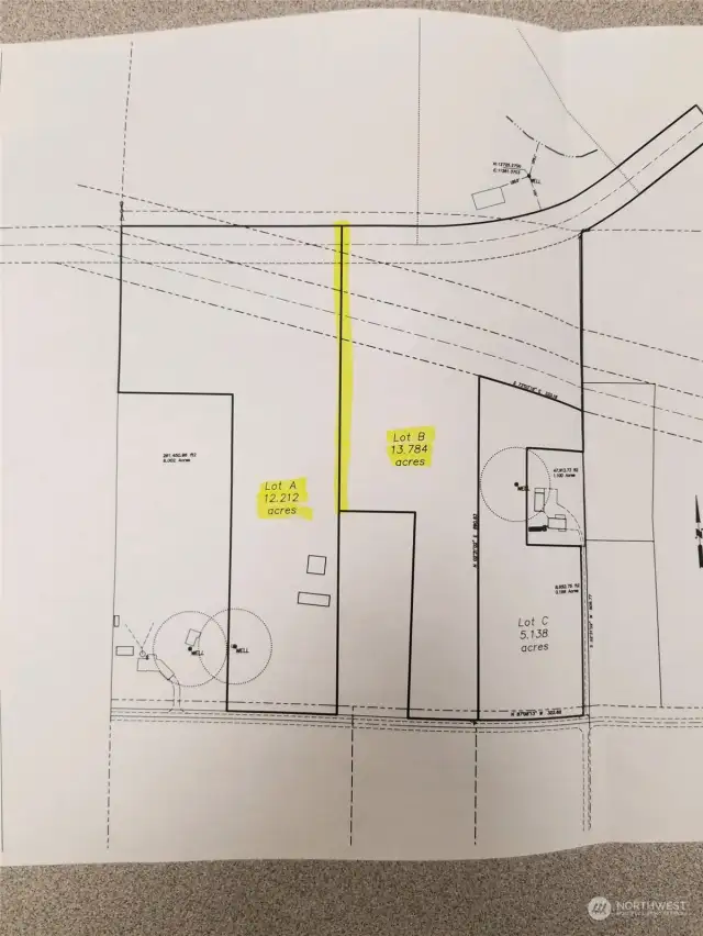 proposed lots are A and B