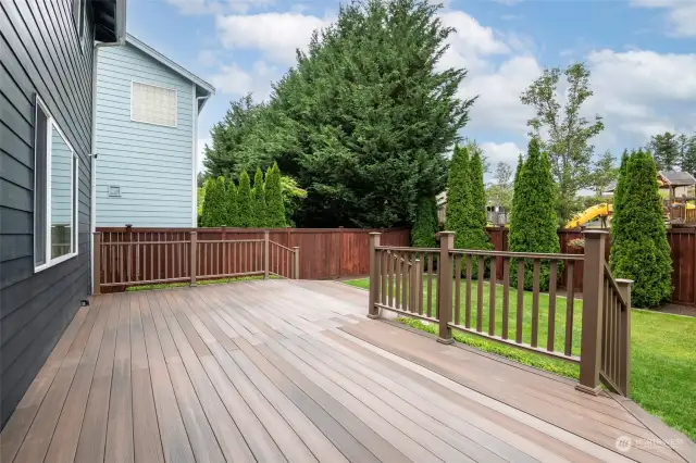 Expansive deck, great for entertaining.