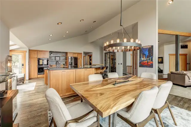 Gorgeous Light Fixture in Dining Area