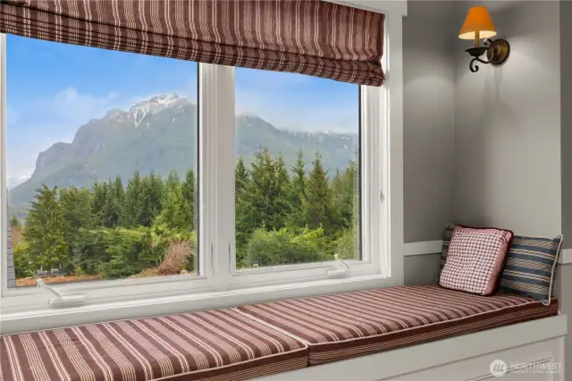 Each bedroom has a built-in cushioned window seat with hidden storage under the seats. Imagine curling up with a good book with this great view.