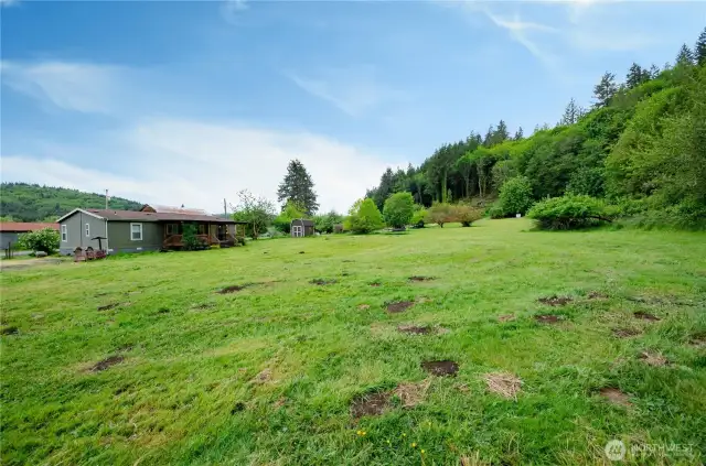 Separate huge yard for secondary home.