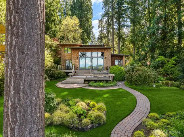 View of the main home from the back yard