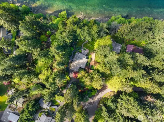 Drone over both homes. Main home 9335 on the left and guest home 9339 on the right