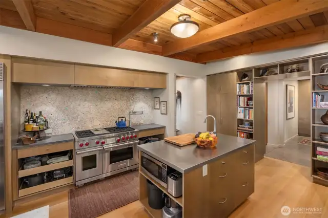 Kitchen of the main home with top of the line appliances