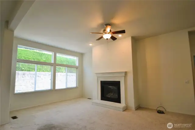 Living room with gas fireplace