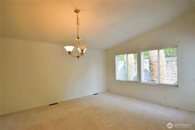 Spacious dining room