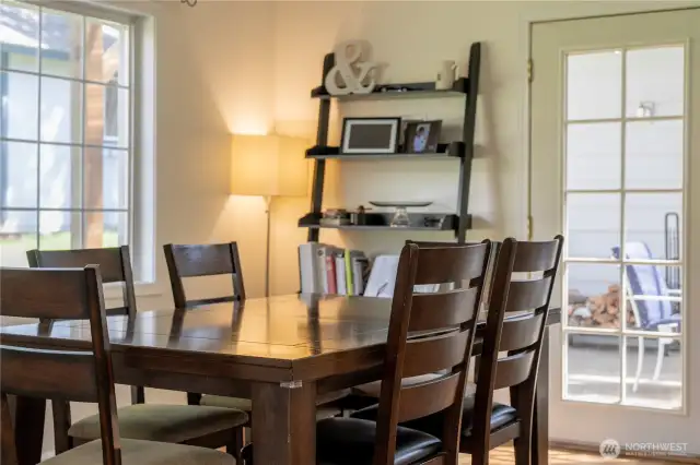 Spacious dining room.