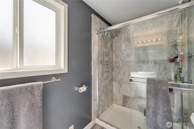 Master shower.