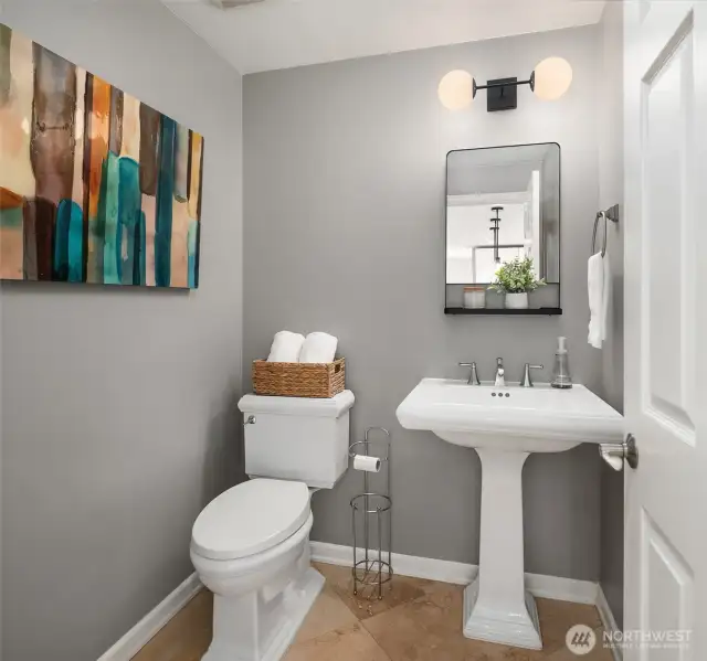 Powder bathroom on main floor