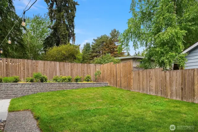 Fully fenced backyard!
