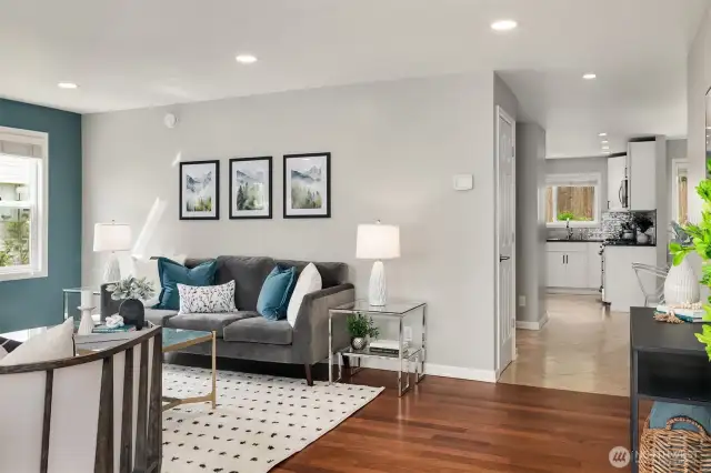 Large front living room greets you!