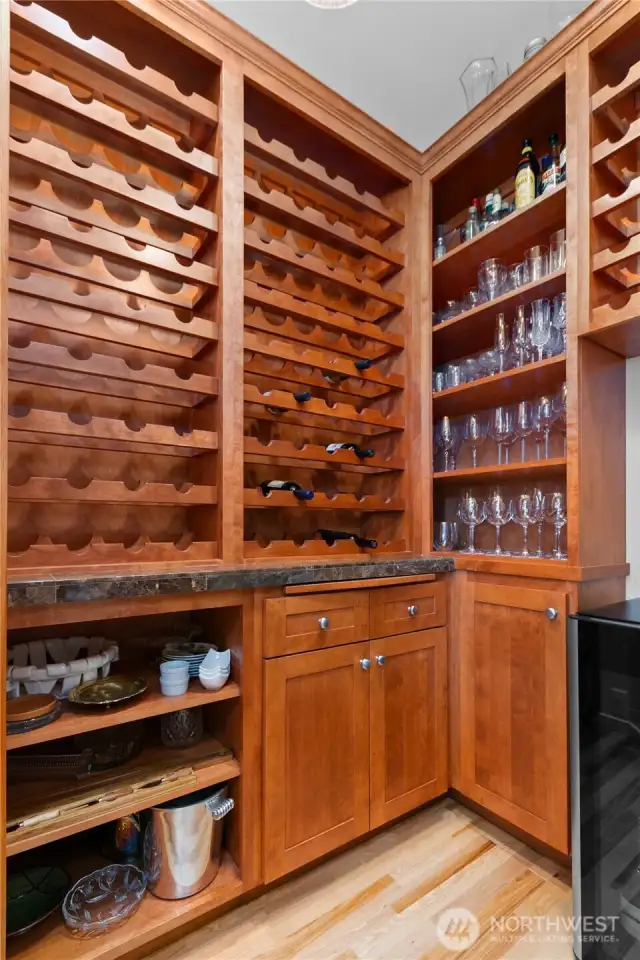 Walk-in wine closet