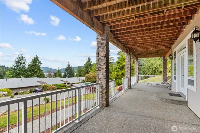 Lower level covered patio space