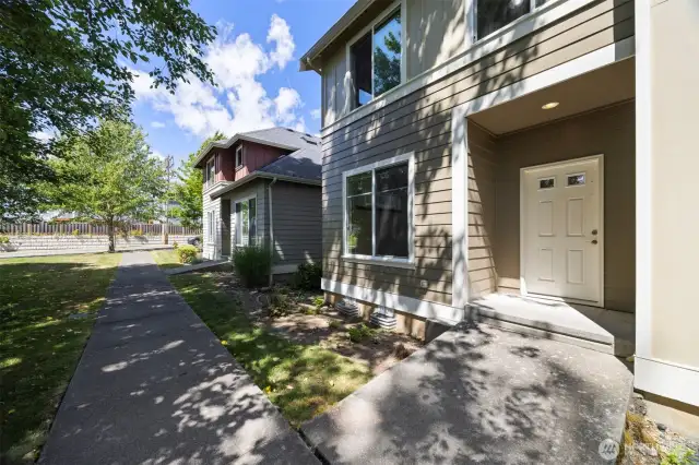 Looking back toward Malloy Avenue from the front of the home.