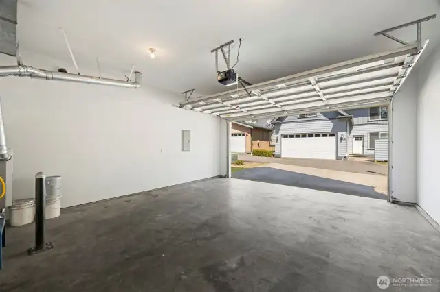 The garage is very large.