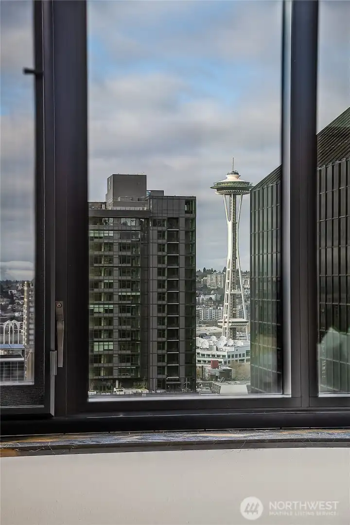 Fastastic view of Space Needle from 2nd bdrm/office