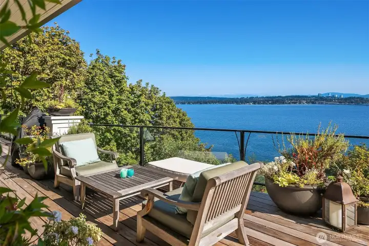Unwind on the spacious view deck running the length of the house.