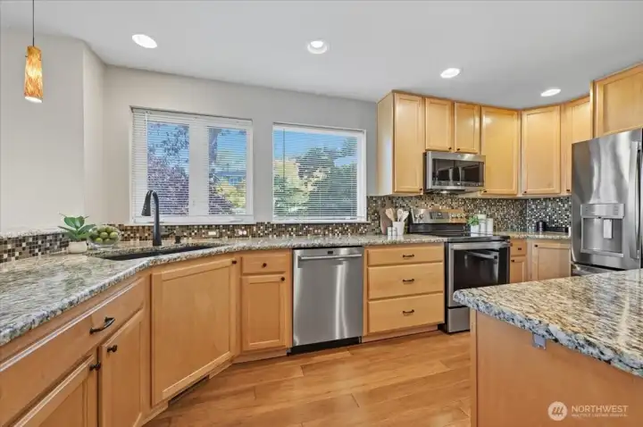 Kitchen with plenty of natural light
