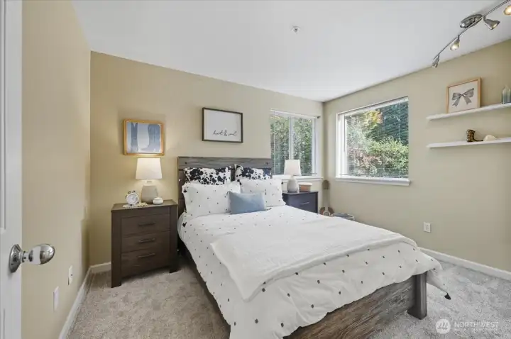 Second bedroom with corner windows