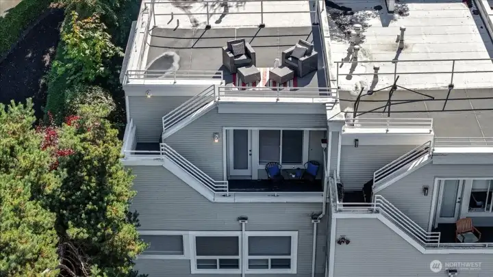 Private rooftop deck