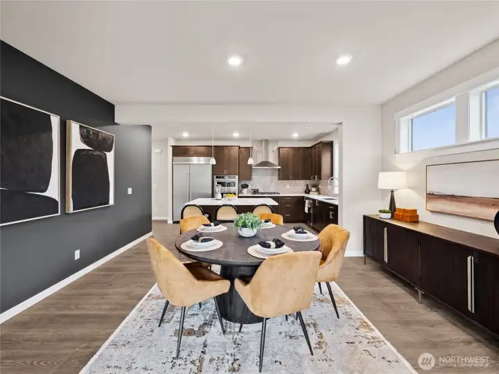 Open concept floorplan. Photo is representational. Actual home is under construction and finishes and paint colors may vary. See site agent for details....