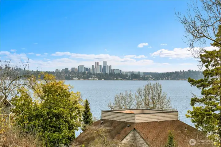 Bellevue skyline and on a clear day the Cascade mountains