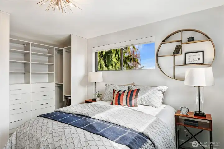 All bedrooms include custom closet systems