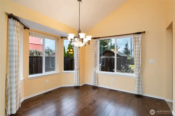 View of the dining room