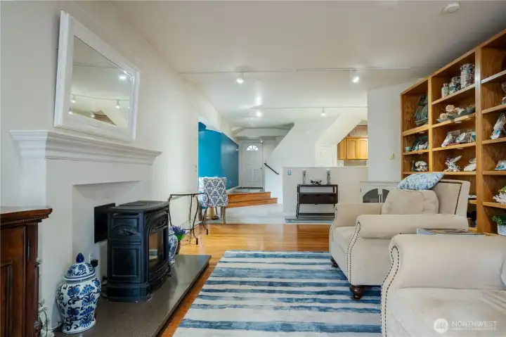 Gas fireplace will lend warmth on long winter nights.