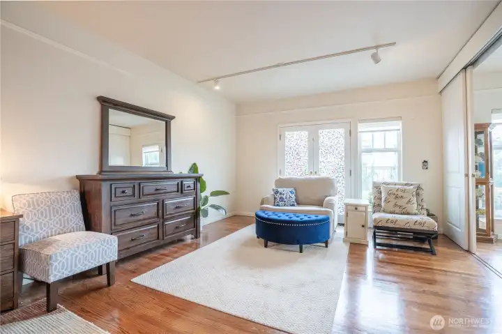 The master suite is very spacious.