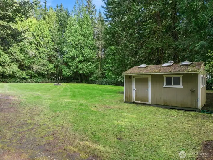 Shed with electric in back pasture.