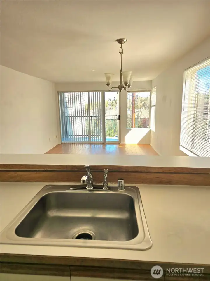 deck view from kitchen