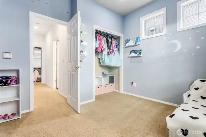 This room has recently been painted pink.