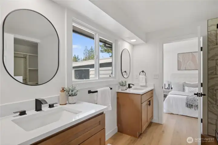 The primary bedroom includes a private ensuit.