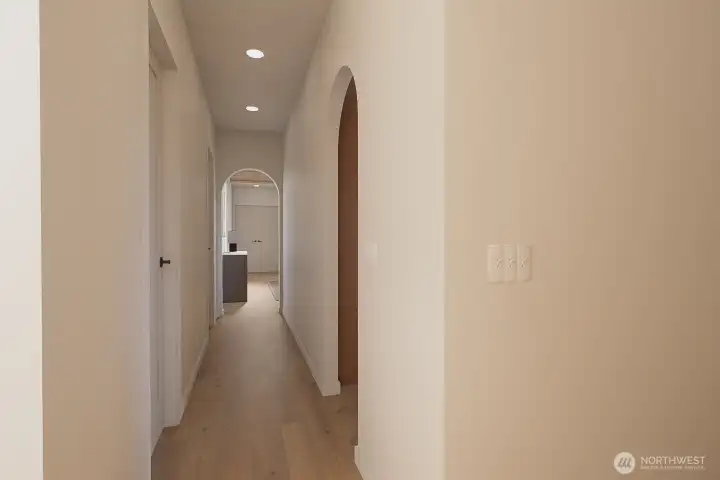 Professional Design rendering of hallways.