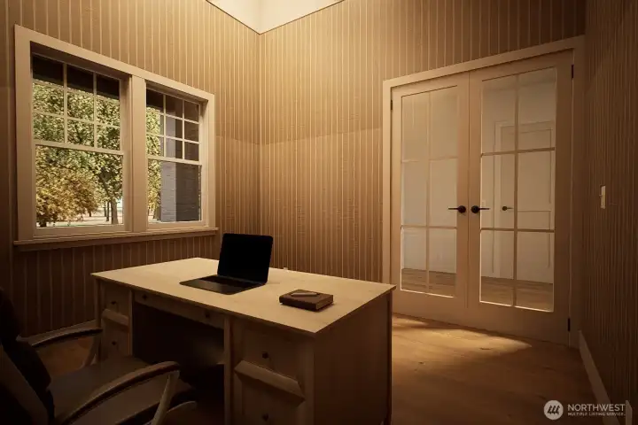 Professional Design rendering of planned office.