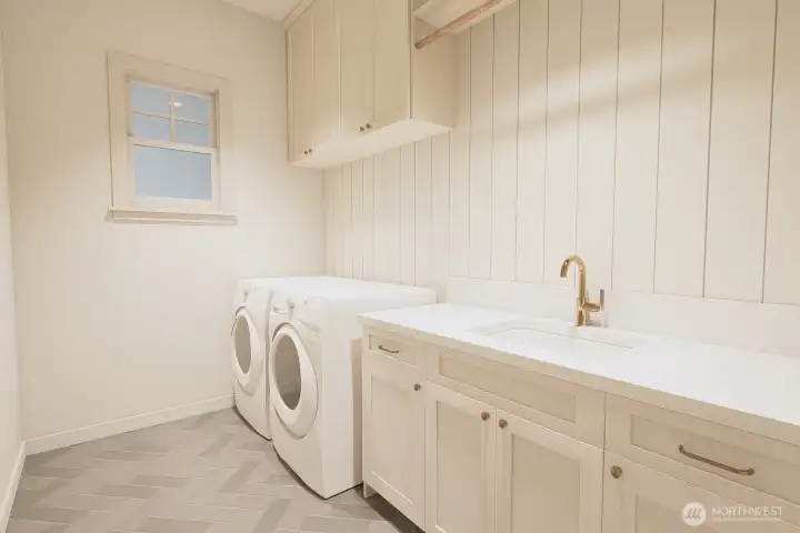 Professional Design rendering of planned laundry.