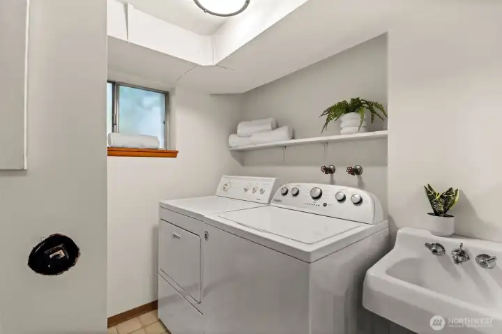 1st lower level utility room and 1/2 bath