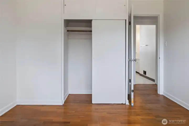 1st secondary bedroom acroos from bathroom.