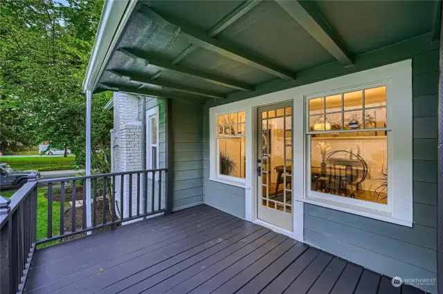 Enjoy serene mornings on the covered front porch and tranquil evenings on the partially covered deck.