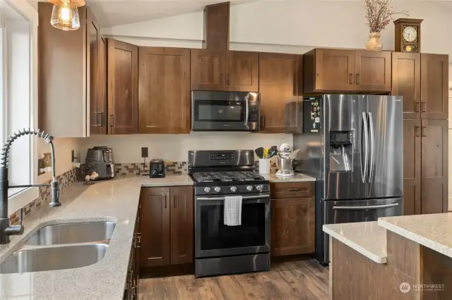 All stainless appliances are included. Samsung!