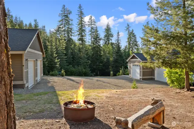 Incredibly peaceful location in the southeast corner of the property for your firepit evenings!