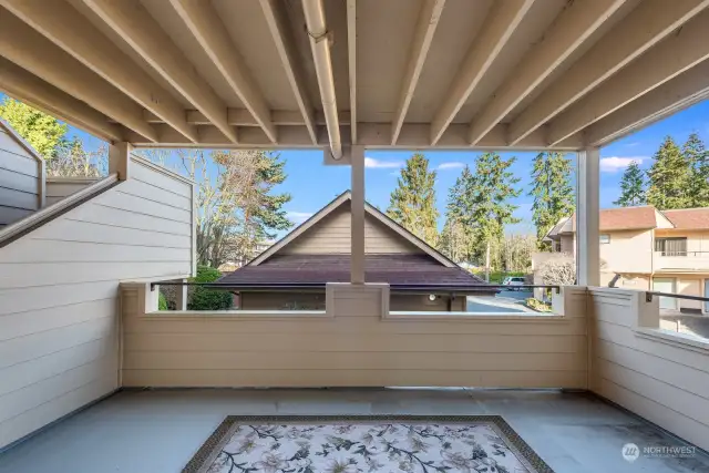 Enjoy the outdoors on your large covered patio