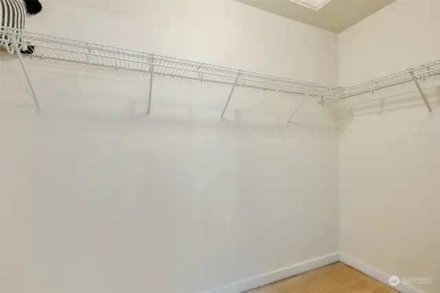 Walk in closet--plenty of room!