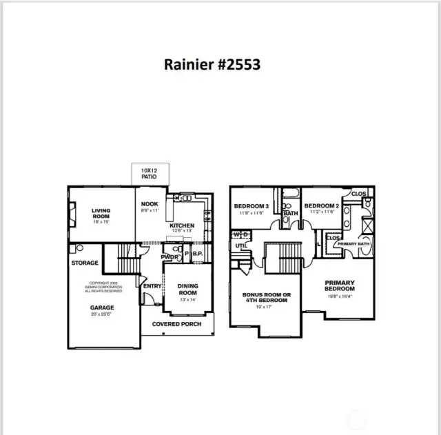 Builder reserves the right to modify the floorplan without notice. Buyers to verify sq footage