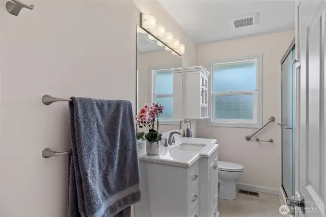 Beautiful full bathroom has been competely remodeled