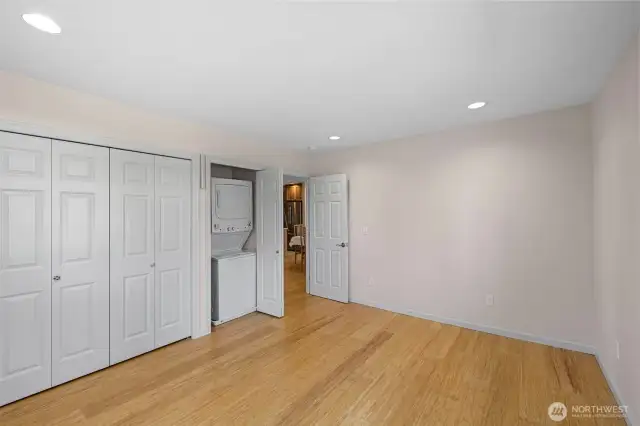 Third bedroom is huge and has W/D conveniently located in the closet