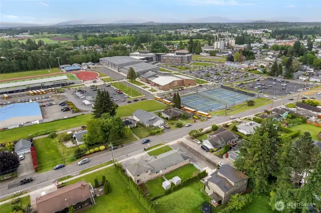 Looking toward the high school