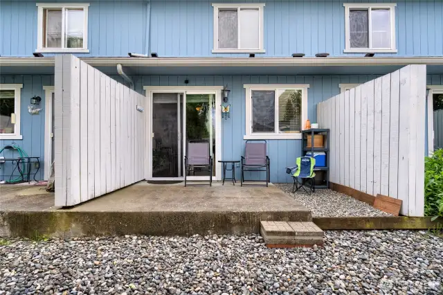 semi-private back yard space