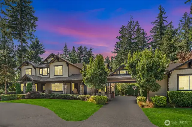 Striking front façade with timeless Murray Franklyn architecture. A rare opportunity to own a true resort-style estate.